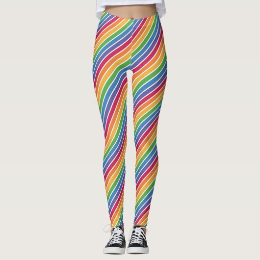Leggings Motif Rainbow Stripes (Devant)