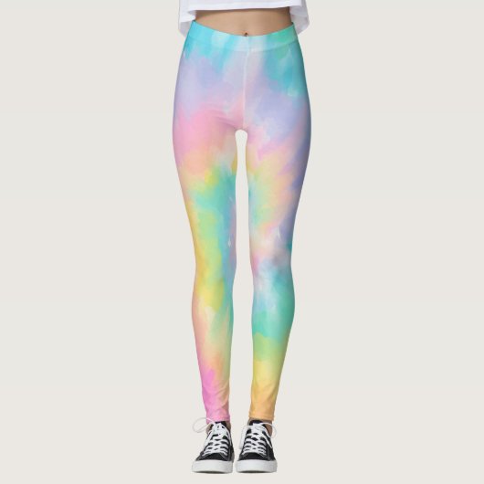 Leggings Motif Rainbow Tie Dye (Devant)