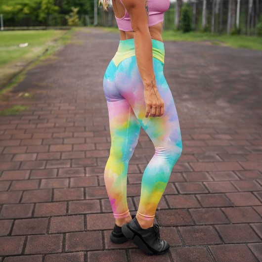 Leggings Motif Rainbow Tie Dye
