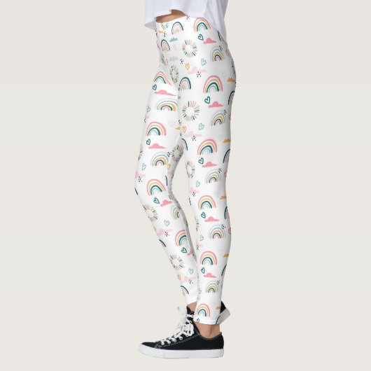 Leggings Motif Rainbows & Hearts (Gauche)