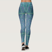 Leggings Motif Raindrops en bleu (Dos)