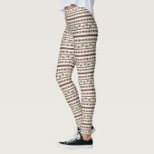 Leggings Motif rayé champêtre à champignons (Gauche)