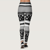 Leggings Motif rayé horizontal avec des étoiles (Dos)