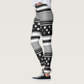 Leggings Motif rayé horizontal avec des étoiles (Gauche)