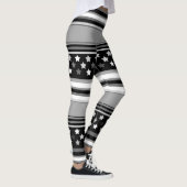 Leggings Motif rayé horizontal avec des étoiles (Droite)