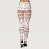 Leggings Motif rayé marron avec étoiles (Dos)