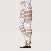 Leggings Motif rayé marron avec étoiles (Gauche)