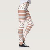 Leggings Motif rayé marron avec étoiles (Droite)