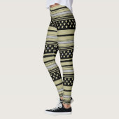 Leggings Motif rayé olive avec étoiles (Gauche)