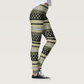 Leggings Motif rayé olive avec étoiles (Droite)