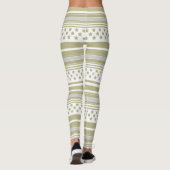 Leggings Motif rayé olive avec étoiles (Dos)