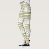 Leggings Motif rayé olive avec étoiles (Gauche)