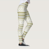 Leggings Motif rayé olive avec étoiles (Droite)