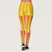 Leggings Motif rayé orange jaune (Dos)