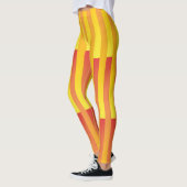 Leggings Motif rayé orange jaune (Gauche)