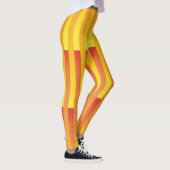 Leggings Motif rayé orange jaune (Droite)