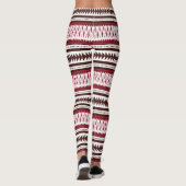 Leggings motif rayé rouge et blanc (Dos)