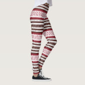 Leggings motif rayé rouge et blanc (Droite)