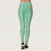 Leggings Motif rayé vert Jade moderne (Dos)
