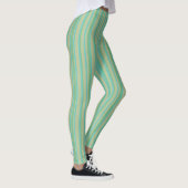 Leggings Motif rayé vert Jade moderne (Droite)