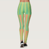 Leggings Motif rayé vert orange (Dos)