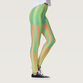 Leggings Motif rayé vert orange (Droite)
