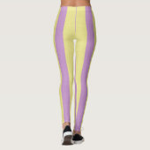 Leggings Motif rayé violet et jaune (Dos)