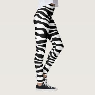 Leggings Motif rayures de zèbre noir & blanc + vos idées