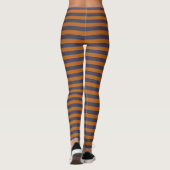Leggings Motif Rayures Orange Violet (Dos)
