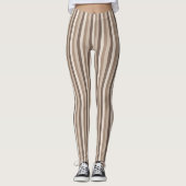 Leggings Motif rayures tons terre neutres Design (Devant)
