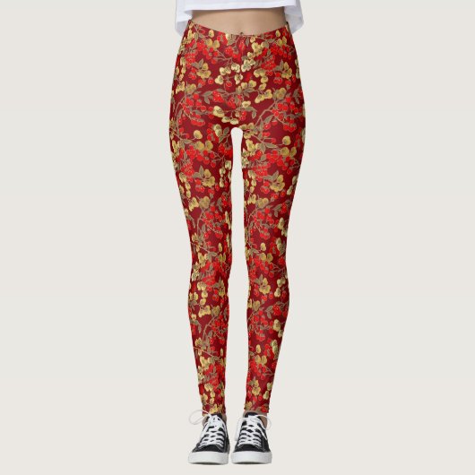 Leggings Motif Red Berry (Devant)