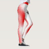 Leggings Motif Red Dot avec votre nom sur WHITE (Droite)