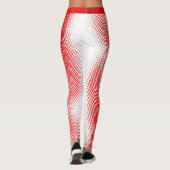 Leggings Motif Red Dot avec votre nom sur WHITE (Dos)