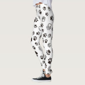 Leggings Motif répété des pattes de chat (Gauche)