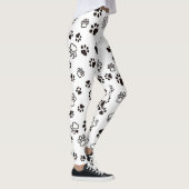 Leggings Motif répété des pattes de chat (Droite)