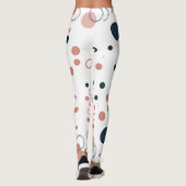 Leggings Motif Rétro à Points Modernité du Milieu de Siècle (Dos)