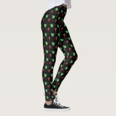 Leggings Motif rétro atomique sur noir (Droite)