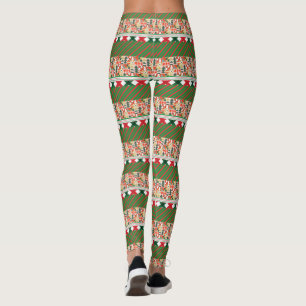 Leggings Motif rétro de Noël