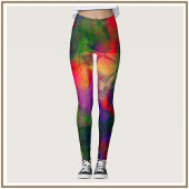 Leggings Motif Rétro Hippie Psychedélique