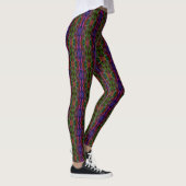 Leggings Motif rétro multicolore numérique (Droite)