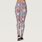 Leggings Motif rétro, rétro, beige, gris élégant (Dos)