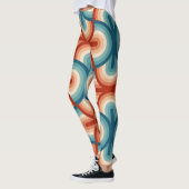 Leggings Motif Retro Summer Rainbow Stripes (Gauche)