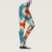Leggings Motif Retro Summer Rainbow Stripes (Droite)