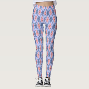 Leggings Motif rhombique rétro.