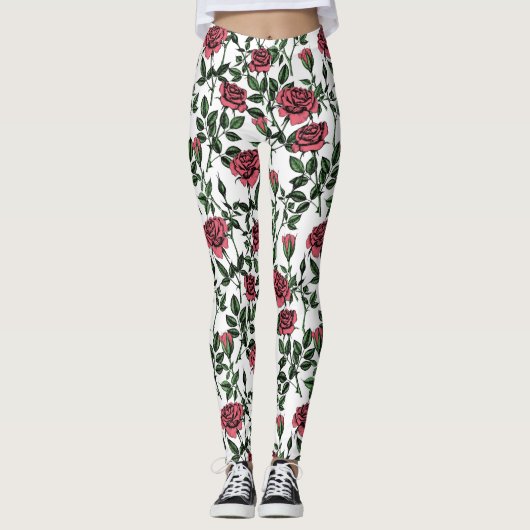 Leggings motif rose (Devant)