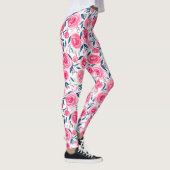 Leggings Motif Rose d'aquarelle rose (Droite)