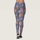 Leggings Motif rose de champ de résumé (Dos)