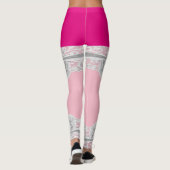Leggings Motif rose de jarretière de mariage de jeunes (Dos)