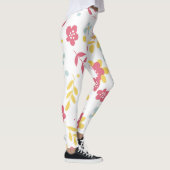 Leggings Motif rose, doré et bleu clair (Droite)