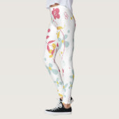 Leggings Motif rose, doré et bleu clair (Gauche)